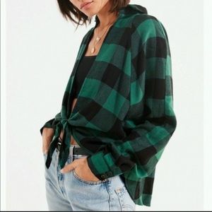 Urban outfitters BDG tie front cropped flannel
